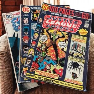 Vintage Justice League of America Comic Books Set of (3) USED CONDITION
